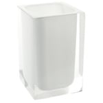 Gedy RA98-02 Square White Toothbrush Holder